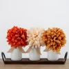 Arrangements & Greenery-Kirkland's Home Spider Mum Arrangement In Wooden Ledge Orange/Ivory/Tan
