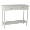 Console Tables-Kirkland's Home Spindle 2-Drawer Console Table White