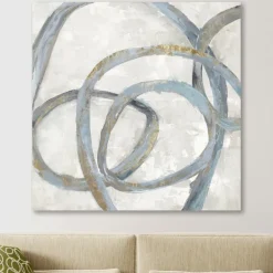 Canvas Art-Kirkland's Home Spiral Giclee Canvas Art Print Blue