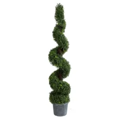 Trees & Topiaries-Kirkland's Home Spiral Potted Boxwood Topiary