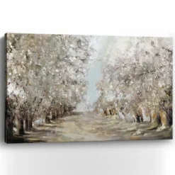 Canvas Art-Kirkland's Home Spring Blossoms Giclee Canvas Art Print White/Gray