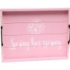 Decorative Trays-Kirkland's Home Spring Has Sprung Wood Tray Pink