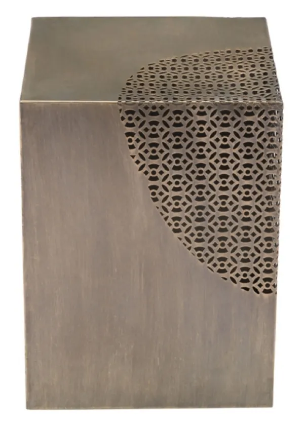 Accent & End Tables-Kirkland's Home Square Antique Gold Metal Accent Table