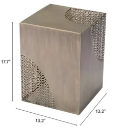 Accent & End Tables-Kirkland's Home Square Antique Gold Metal Accent Table