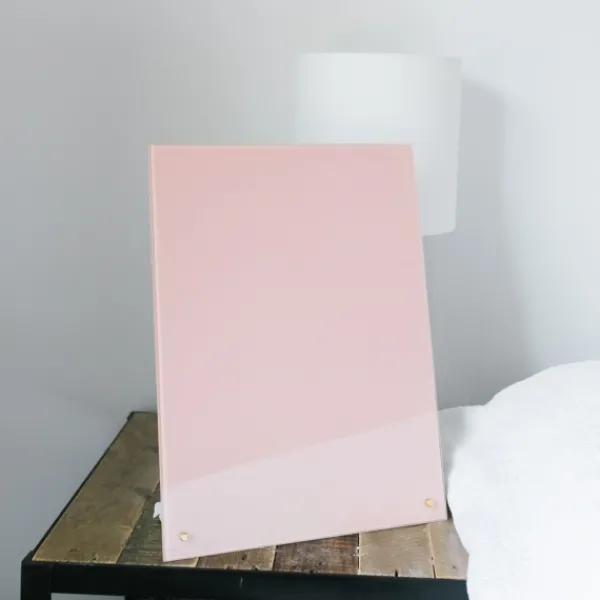 Memo & Chalkboards-Kirkland's Home Square Magnetic Glass Dry Erase Board Pink
