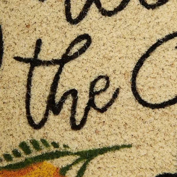 Doormats-Kirkland's Home Squeeze The Day Coir Doormat Tan/Yellow