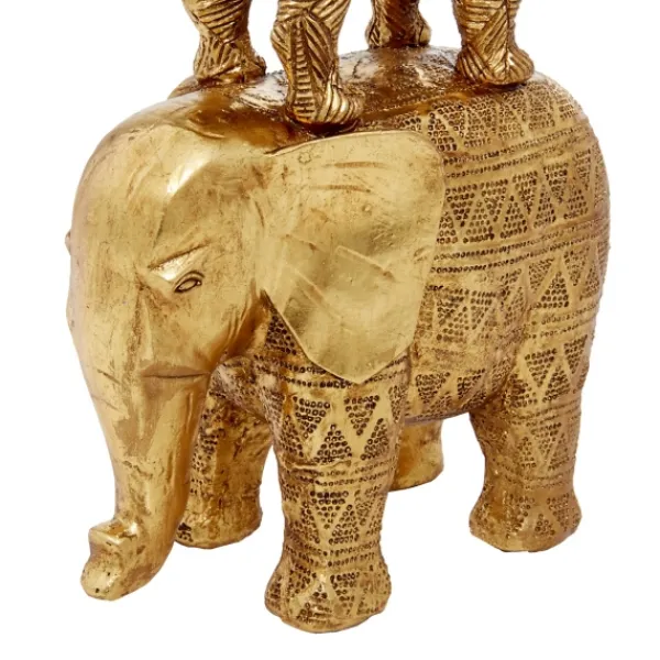 Statues & Figurines-Kirkland's Home Stacked Animals Statue Gold