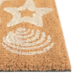Doormats-Kirkland's Home Starfish And Sand Dollars Coir Doormat Tan/White
