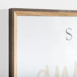 Wall Quotes & Signs-Kirkland's Home Stay Awhile Script Framed Wall Plaque White/Black/Tan