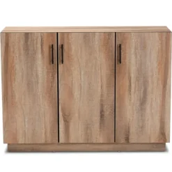 Cabinets & Sideboards-Kirkland's Home Stella Contemporary Oak 3-Door Sideboard