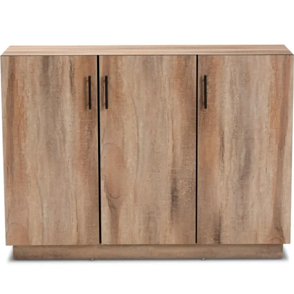 Cabinets & Sideboards-Kirkland's Home Stella Contemporary Oak 3-Door Sideboard