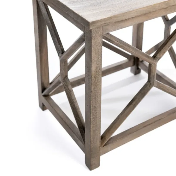 Accent & End Tables-Kirkland's Home Stephan Natural Wood Side Table Gray