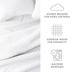 Quilts-Kirkland's Home Stitched Diamond 3-Pc. King Quilt Set White