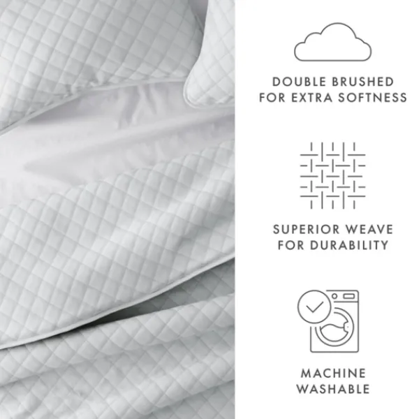 Quilts-Kirkland's Home Stitched Diamond 3-Pc. Queen Quilt Set Gray
