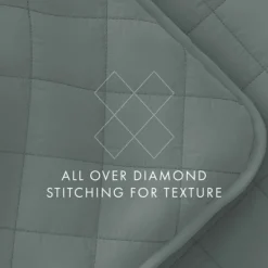 Quilts-Kirkland's Home Stitched Diamond 2-Pc. Twin Quilt Set Green
