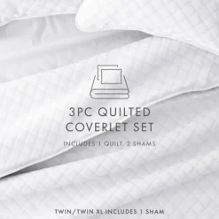 Quilts-Kirkland's Home Stitched Diamond 2-Pc. Twin Quilt Set White