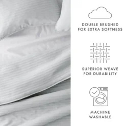 Quilts-Kirkland's Home Stitched Stripes 3-Pc. King Quilt Set Gray