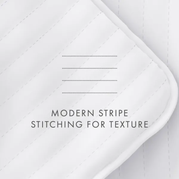 Quilts-Kirkland's Home Stitched Stripes 3-Pc. King Quilt Set White