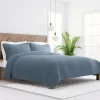 Quilts-Kirkland's Home Stitched Stripes 3-Pc. Queen Quilt Set Blue