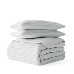 Quilts-Kirkland's Home Stitched Stripes 2-Pc. Twin Quilt Set Gray