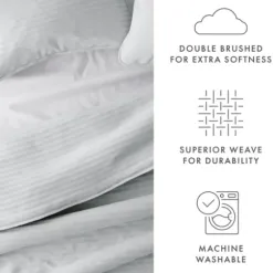 Quilts-Kirkland's Home Stitched Stripes 2-Pc. Twin Quilt Set Gray