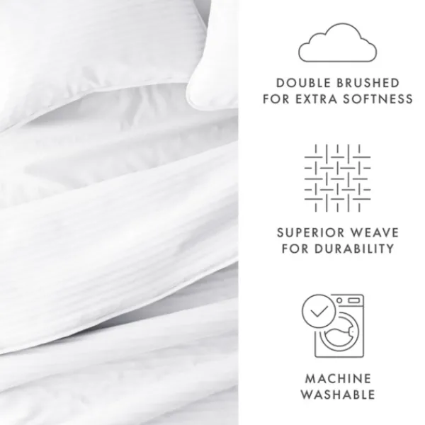 Quilts-Kirkland's Home Stitched Stripes 2-Pc. Twin Quilt Set White