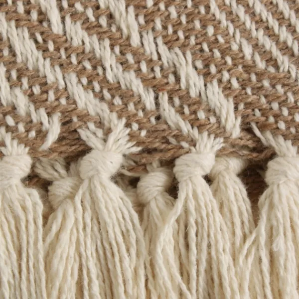 Blankets & Throws-Kirkland's Home Stone Basket Weave Throw Tan