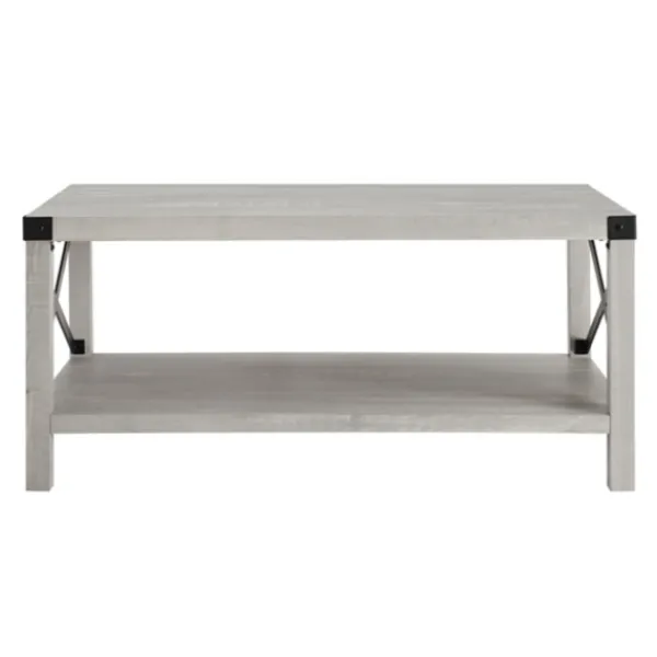 Coffee Tables-Kirkland's Home Stone Modern Farmhouse Coffee Table Gray
