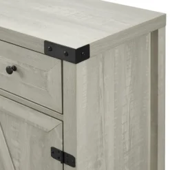 Cabinets & Sideboards-Kirkland's Home Stone Rustic Barndoor Cabinet Gray