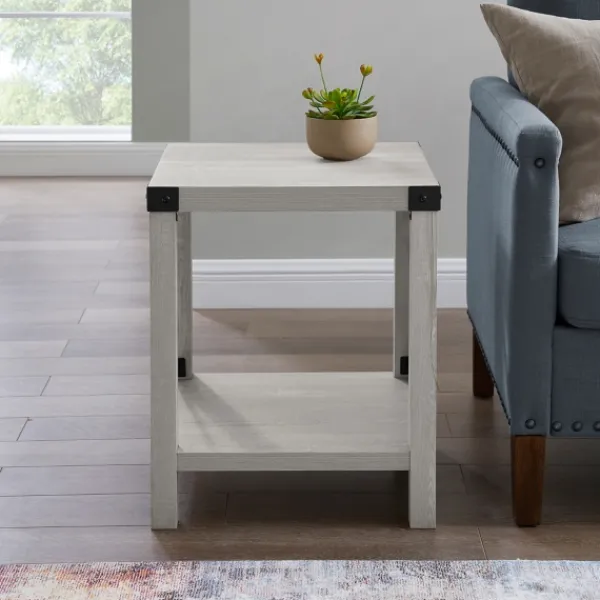 Accent & End Tables-Kirkland's Home Stone Rustic Wood Accent Table Gray