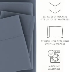 Bed Sheets-Kirkland's Home Stone Ultra Soft 4-Pc. Full Sheet Set Gray