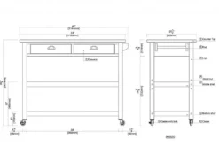 Kitchen Islands & Bar Carts-Kirkland's Home Storm Sonoma Stainless Steel Top Kitchen Cart Gray