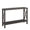 Console Tables-Kirkland's Home Stormy Gray X Side Frame Console Table