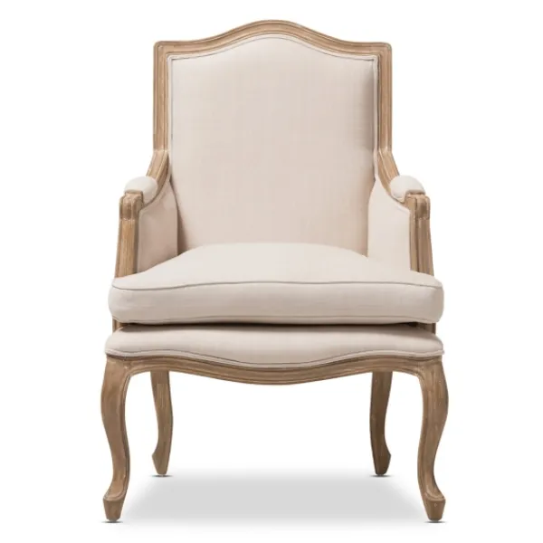 Accent Chairs-Kirkland's Home Streaked Antique Accent Chair Ivory