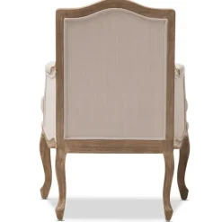 Accent Chairs-Kirkland's Home Streaked Antique Accent Chair Ivory