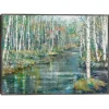 Canvas Art-Kirkland's Home Streaming Framed Canvas Art Print Blue/Green/Gray