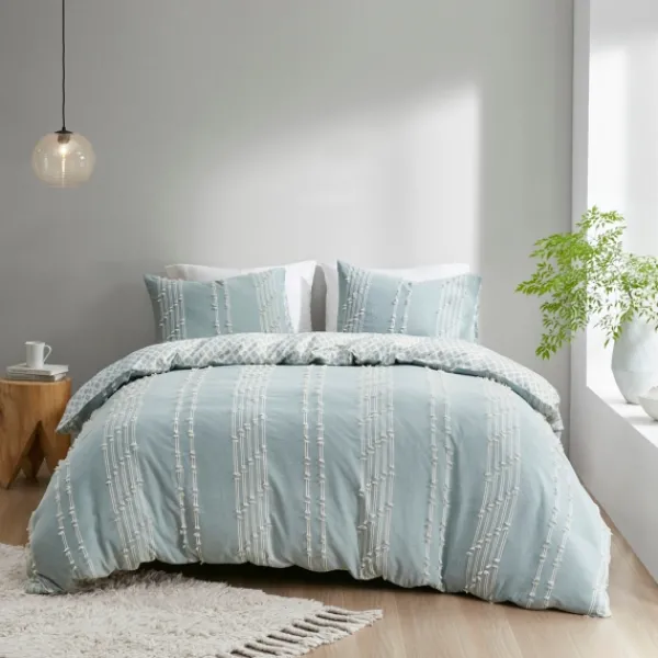Comforters-Kirkland's Home Stripe Diamond California King Comforter Set Green