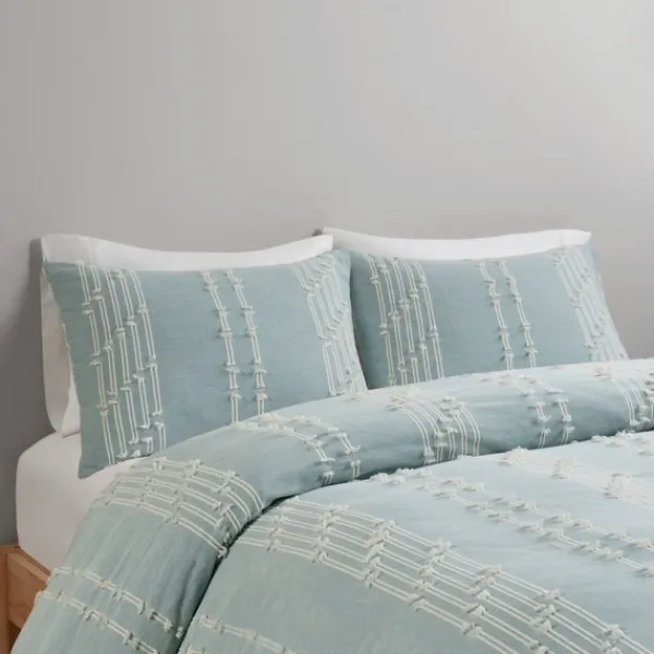 Comforters-Kirkland's Home Stripe Diamond California King Comforter Set Green