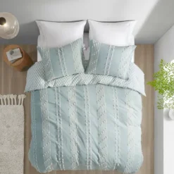 Comforters-Kirkland's Home Stripe Diamond Full/Queen Comforter Set Green