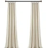 Curtains & Drapes-Kirkland's Home Stripe Farmhouse Curtain Panel Set, 95 In. Tan