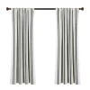 Curtains & Drapes-Kirkland's Home Stripe Farmhouse Curtain Panel Set, 63 In. Black