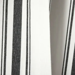 Curtains & Drapes-Kirkland's Home Stripe Farmhouse Curtain Panel Set, 63 In. Black