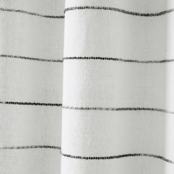 Shower Curtains-Kirkland's Home Stripe Ombre Shower Curtain Gray