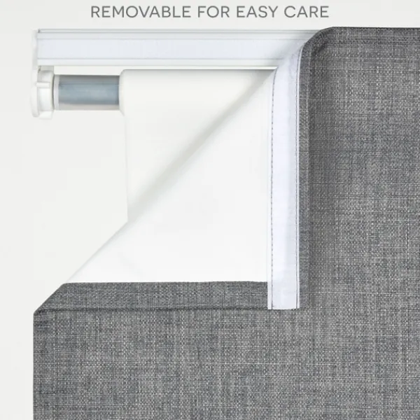 Curtains & Drapes-Kirkland's Home Stripe Ricci Blackout Curtain Shade, 27 In. Gray