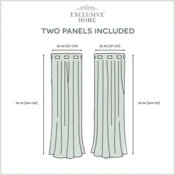 Curtains & Drapes-Kirkland's Home Stripe Sheer Curtain Panel Set, 96 In. Ivory