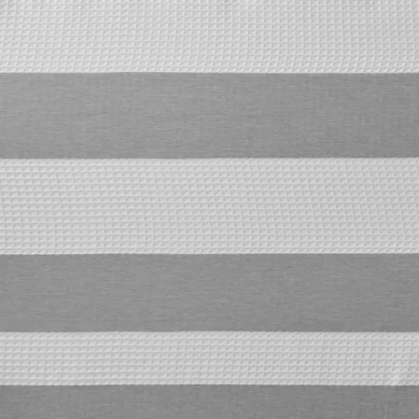 Shower Curtains-Kirkland's Home Stripe Waffle Weave Shower Curtain Gray
