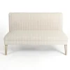 Benches & Ottomans-Kirkland's Home Striped Banquette Bench Ivory