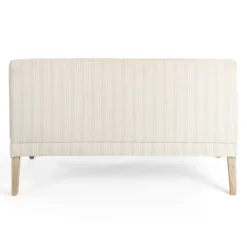 Benches & Ottomans-Kirkland's Home Striped Banquette Bench Ivory