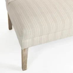 Benches & Ottomans-Kirkland's Home Striped Banquette Bench Ivory