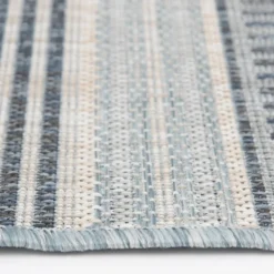 Outdoor Rugs-Kirkland's Home Striped Lava Indoor/Outdoor Area Rug, 5X7 Blue